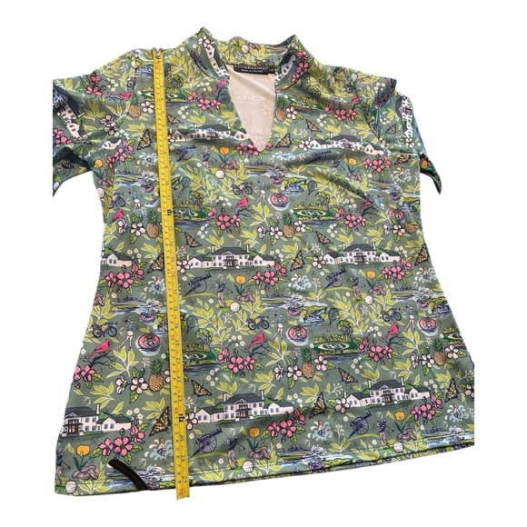 Katherine Way 2X UPF 50+ Botanical Print Sun Golf  Shirt Made USA NWT Stretchy - Picture 5 of 15